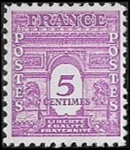 Arc de Triomphe de l'étoile - 5c lilas-rose Arc de Triomphe de l'étoile - 5c lilas-rose