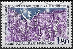 Première réalisation d'un éclairage public à l'électricité Grenoble 14 juillet 1882 Première réalisation d'un éclairage public à l'électricité Grenoble 14 juillet 1882