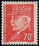 Maréchal Pétain - 70c orange - type Hourriez Maréchal Pétain - 70c orange - type Hourriez