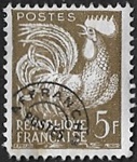 Type Coq Gaulois - 5F brun-olive - Préoblitéré