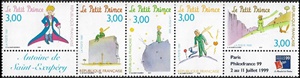 Antoine de Saint-Exupéry - Bande de 5 timbres Antoine de Saint-Exupéry - Bande de 5 timbres