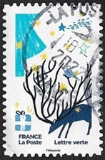 Cerf, chouette et cadeau Cerf, chouette et cadeau