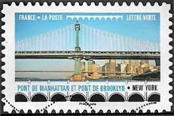 Pont de Mahattan et pont de Brooklyn - New York Pont de Mahattan et pont de Brooklyn - New York