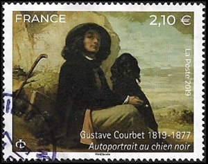 Gustave Courbet 1819-1877 - Autoportrait au chien noir Gustave Courbet 1819-1877 - Autoportrait au chien noir