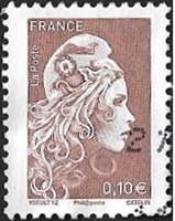 Marianne d'YZ - 0,10€ brun Marianne d'YZ - 0,10€ brun