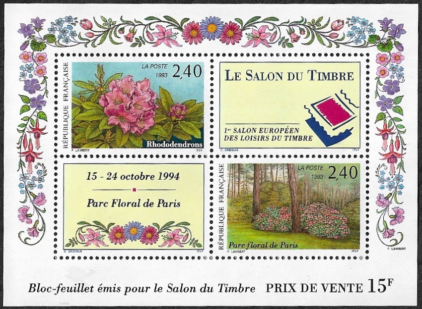 Parc floral de Paris - 1er salon européen des loisirs du timbre Parc floral de Paris - 1er salon européen des loisirs du timbre